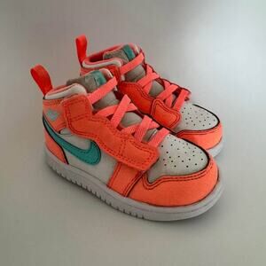 Nike Air Jordan 1 Mid SE Toddler – Coral Chalk / Turbo Green (7C)